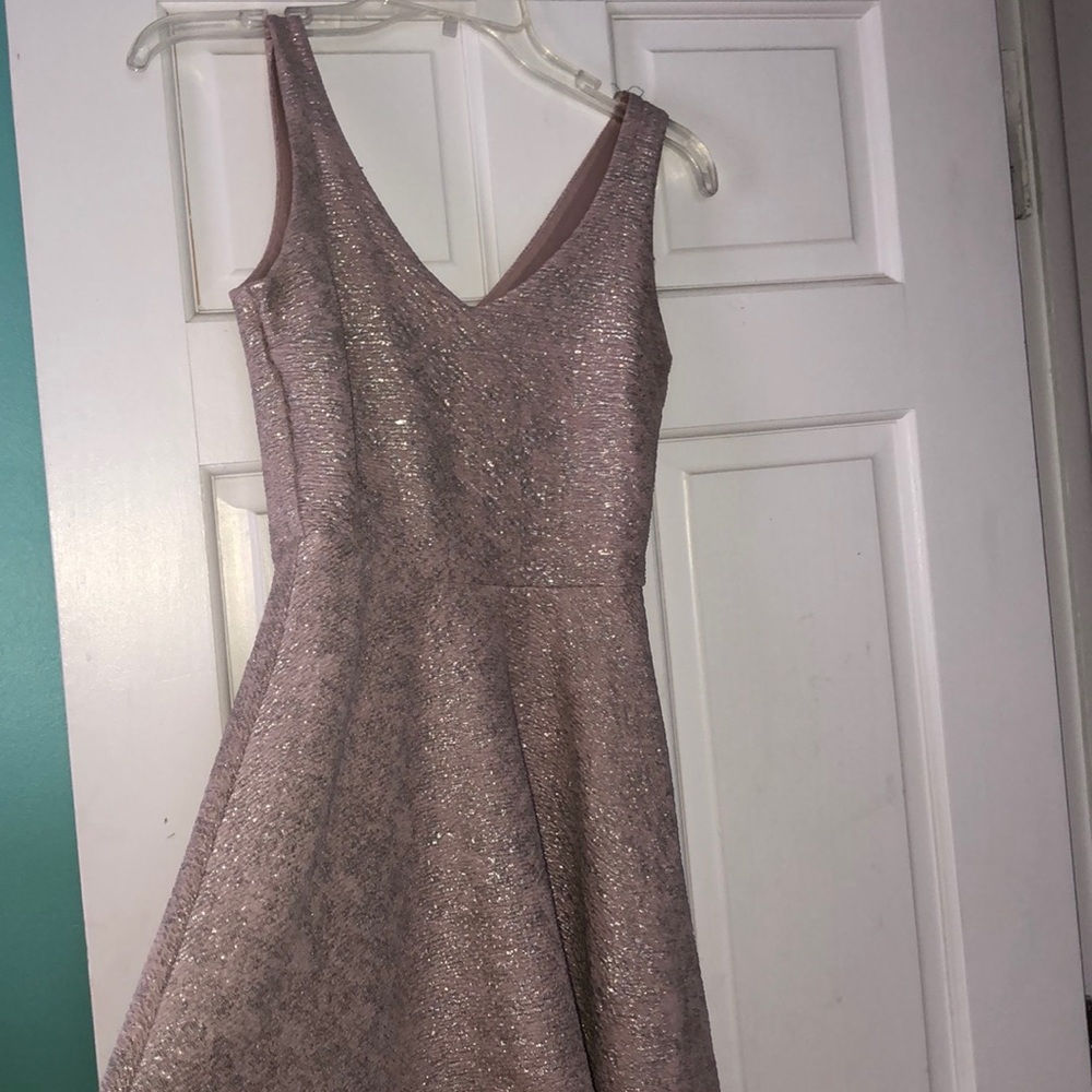 Pink glitter skater dress